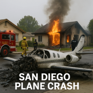 San Diego plane crash site in Tierrasanta neighborhood
